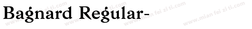 Bagnard Regular字体转换